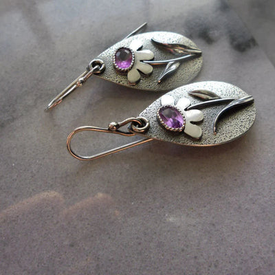 Pendientes Flor Retro Tridimensional